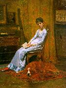 Thomas Eakins The Artist's Wife and his Setter Dog oil painting reproduction